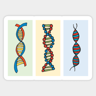 DNA Double Helix - Triple - Genetics Sticker